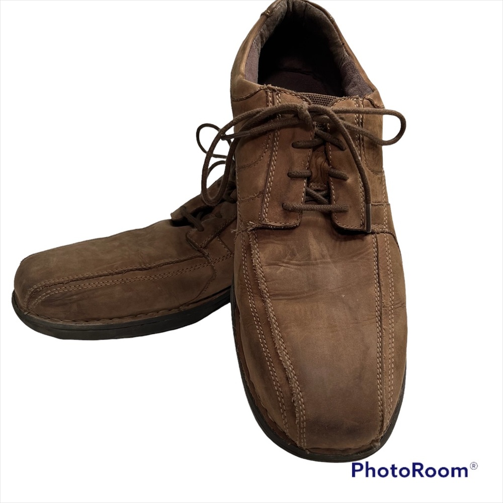 Clarks Brown Leather Lace Shoes 13